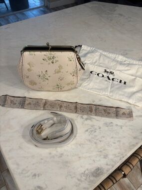 Coach X Disney Bambi saddle kisslock bag with matching scarf Rare